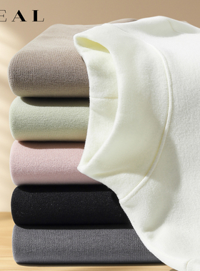 德绒打底衫女秋冬新款2025半高领时尚洋气内搭加厚磨毛发热保暖衣