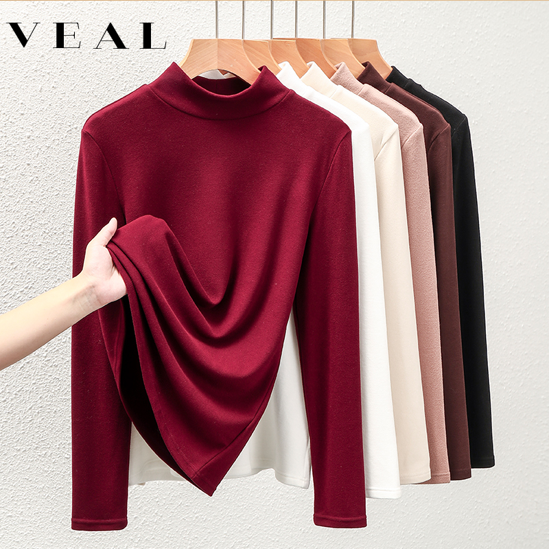 新款双面磨毛德绒打底衫女秋冬季