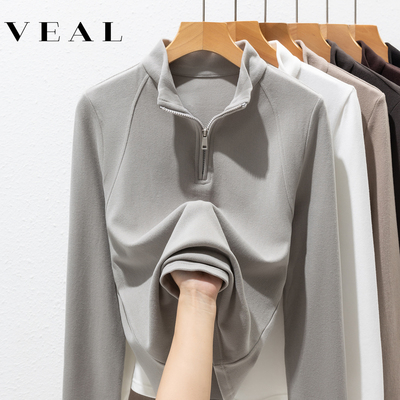 德绒打底衫女秋冬内搭双面磨毛