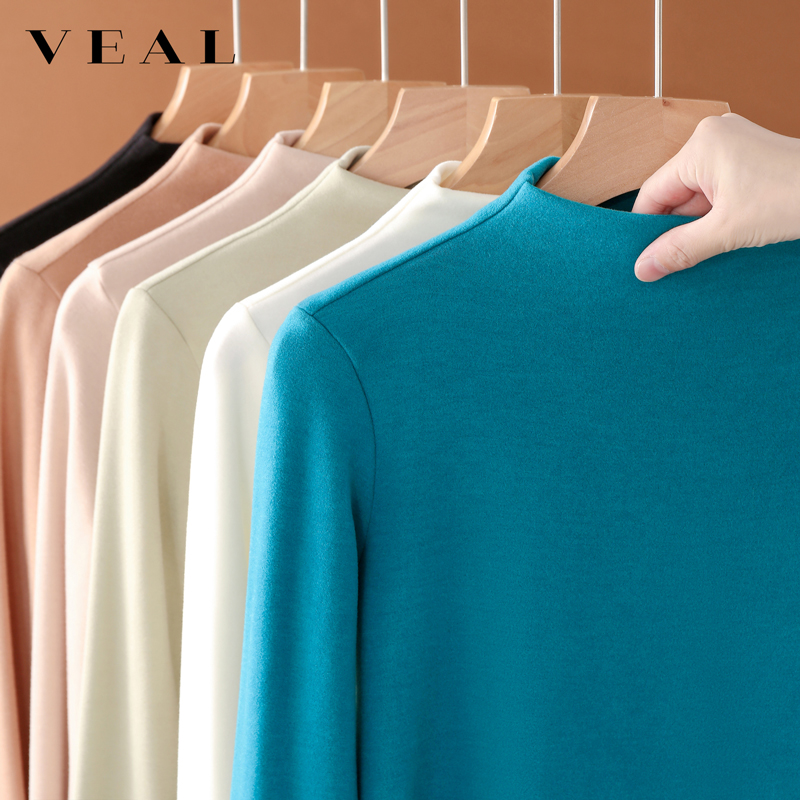 德绒打底衫女秋冬半高领内搭