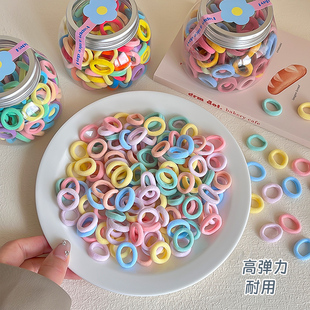 糖果色罐装小皮筋小女孩不伤发毛巾圈儿童拇指发圈高弹力宝宝头绳
