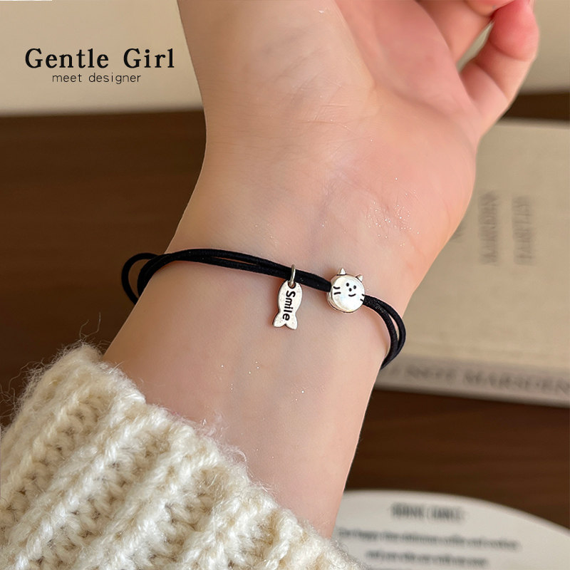 复古风小众ins猫咪发绳发圈2025新款高端发饰扎头绳女皮筋高弹力,饰品/流行首饰/时尚饰品新,发饰,淘宝优惠券,粉丝福利购,淘宝优惠卷