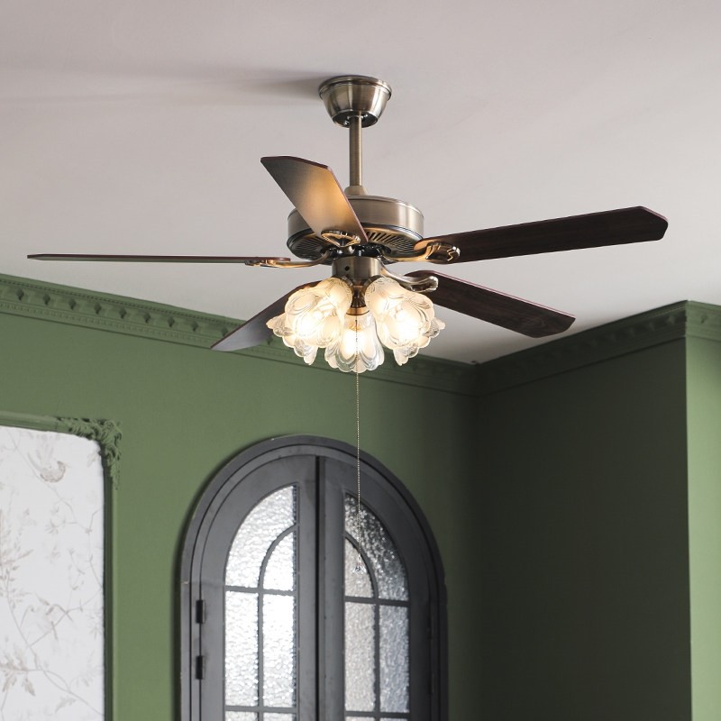 奕见 美式复古吊扇灯卧室客厅静体餐厅灯音变频法式中古电风扇一,家装灯饰光源,风扇灯,淘宝优惠券,粉丝福利购,淘宝优惠卷