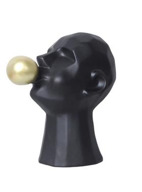 吹泡泡口香糖男孩人物摆件现代抽象人物几何样板间售楼处装饰艺术