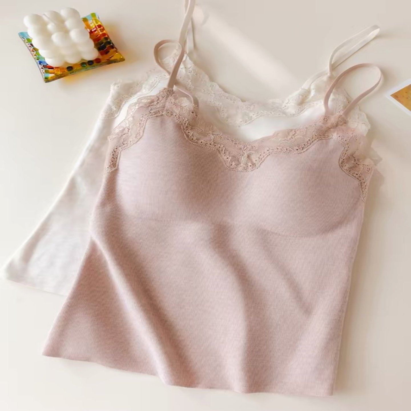 正品纯欲蕾丝边吊带背心女保暖带胸垫文胸一体微磨毛秋季内搭打底,女士内衣/男士内衣/家居服,保暖背心,淘宝优惠券,粉丝福利购,淘宝优惠卷