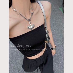 小众设计爱心叠戴项链女2025新款 高级感轻奢锁骨链脖颈链 爆款 个性