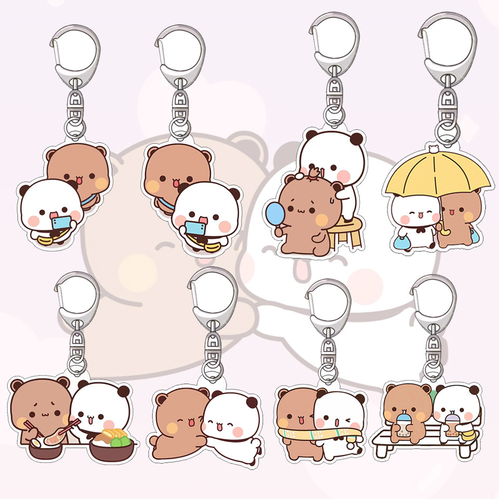 一二布布周边情侣款卡通人物挂饰送人礼物钥匙链扣包包小饰品