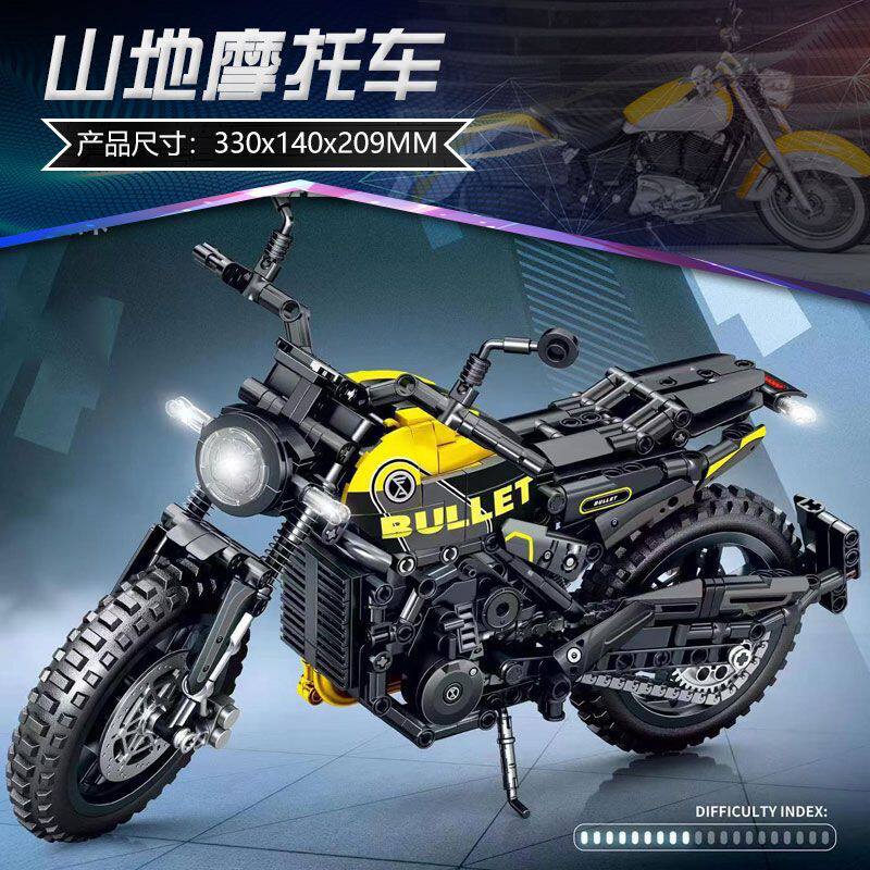 森宝积木机械狂飙贝纳幽狮500重机摩托车拼装玩具益智礼物713002怎么看?