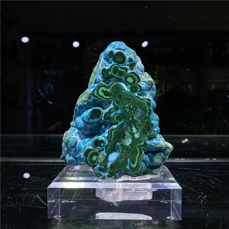 硅孔雀石摆件标本矿物晶体奇石玉石观赏石客厅桌面摆件多款可选