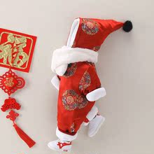 宝宝连体衣复古中国风外穿喜庆棉衣1