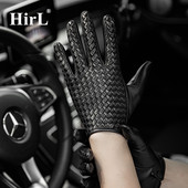 真皮手套男士 短触屏修手秋冬加绒保暖骑行驾驶开车羊皮手套男 薄款