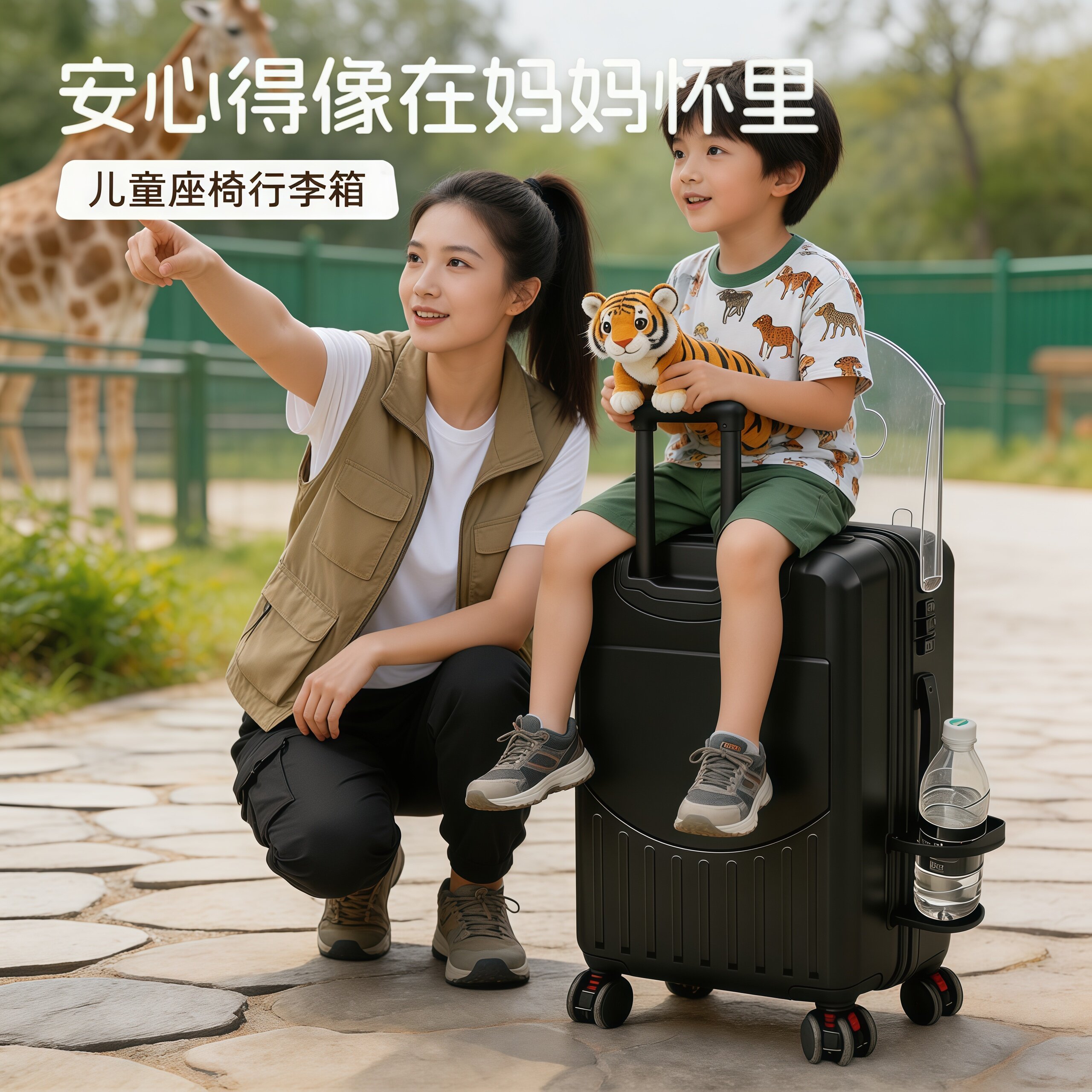 行李箱儿童可坐骑2026新款女男孩