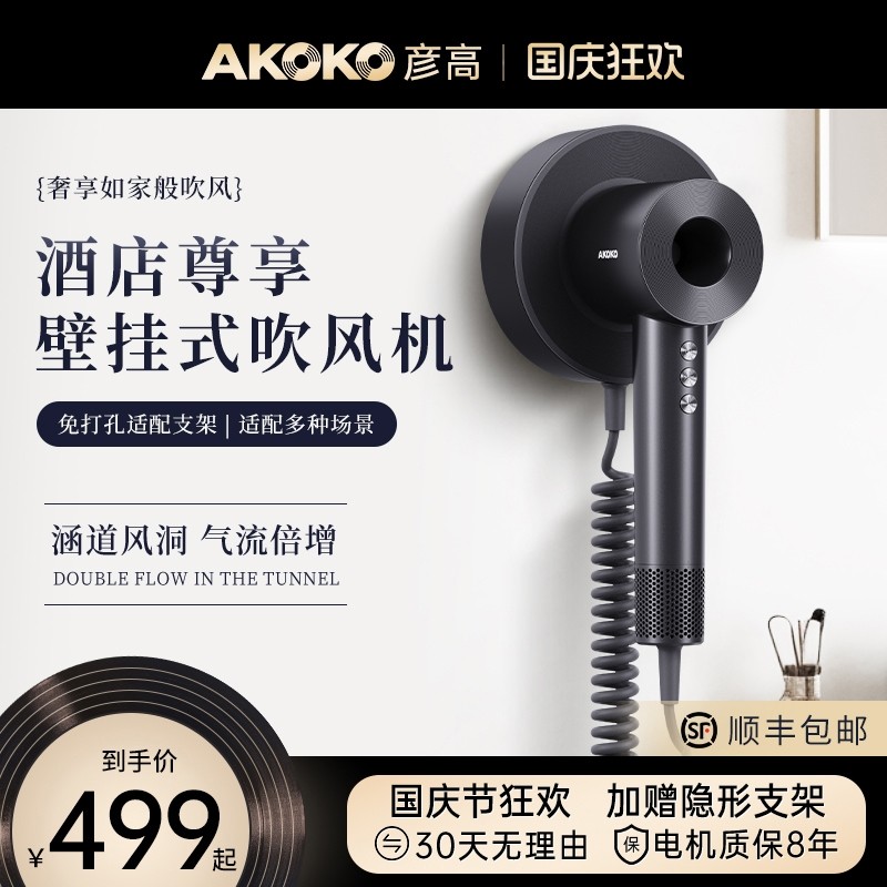 AKOKO彦高电吹风机高速家用负离专用风筒子护发速干大功率酒店版