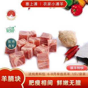 羊腩肉生鲜2斤宁夏盐池滩羊肉绵羊冷冻羊腩肉纯肉羔羊肉切块真空