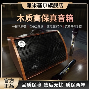 雅米塞尔120W充电音箱电吹管k歌专业级户外直播内录弹唱音响吉他