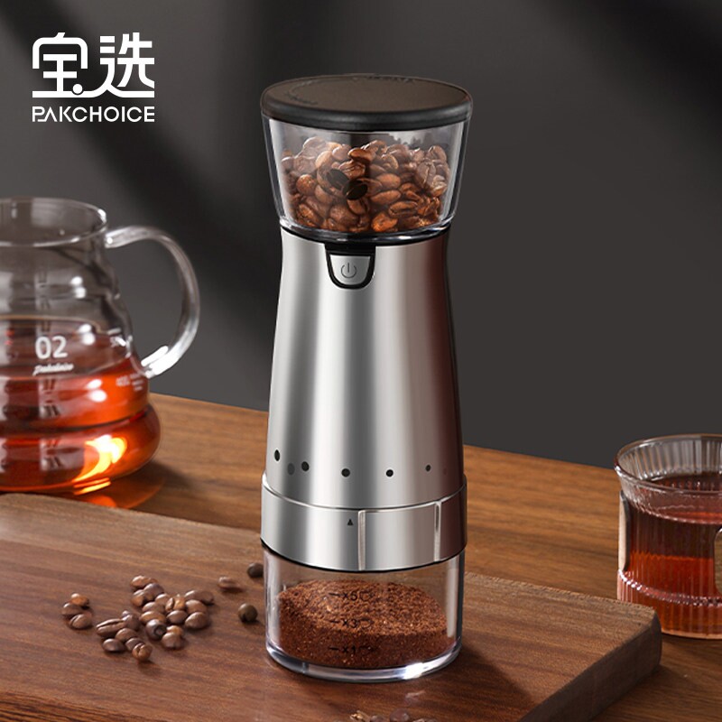 宝选电动磨豆机一体小型家用便携咖啡豆研磨机研磨器具自动咖啡机