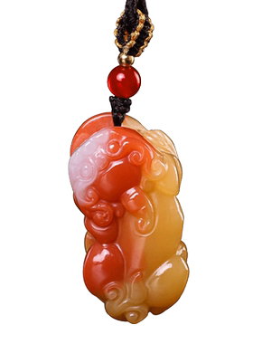 天然黄龙玉貔貅吊坠挂件玉石项链