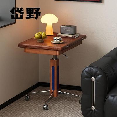 中古风边几可移动升降小推车沙发中间小茶几客厅覆古高级2025新款