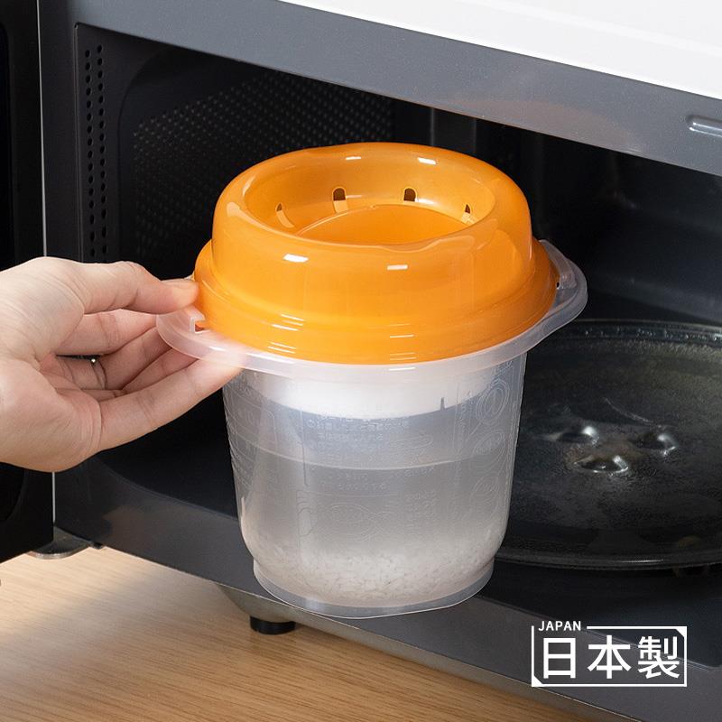 日本进口微波炉专用煮饭碗蒸饭器煮杂粮米饭盒蒸饭煲便携迷你饭煲