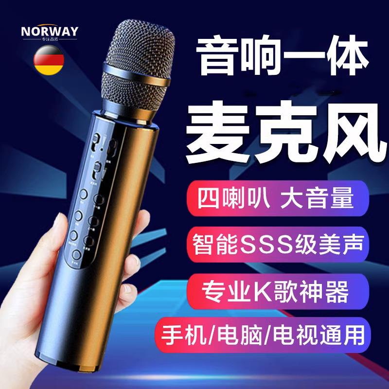德国话筒音响一体麦克风无线蓝牙手机专用K歌儿童全民家用卡拉OK