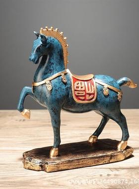 家居摆件马客厅玄关酒柜办公室老板桌装饰品摆设公司乔迁开业礼品