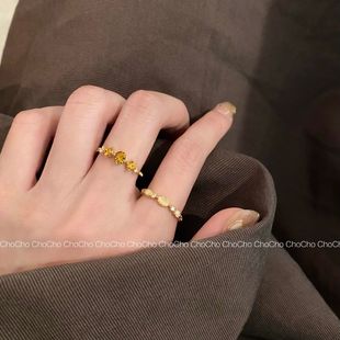 chocho/复古高级感日系开口戒指vintage小众设计感个性可调节指环