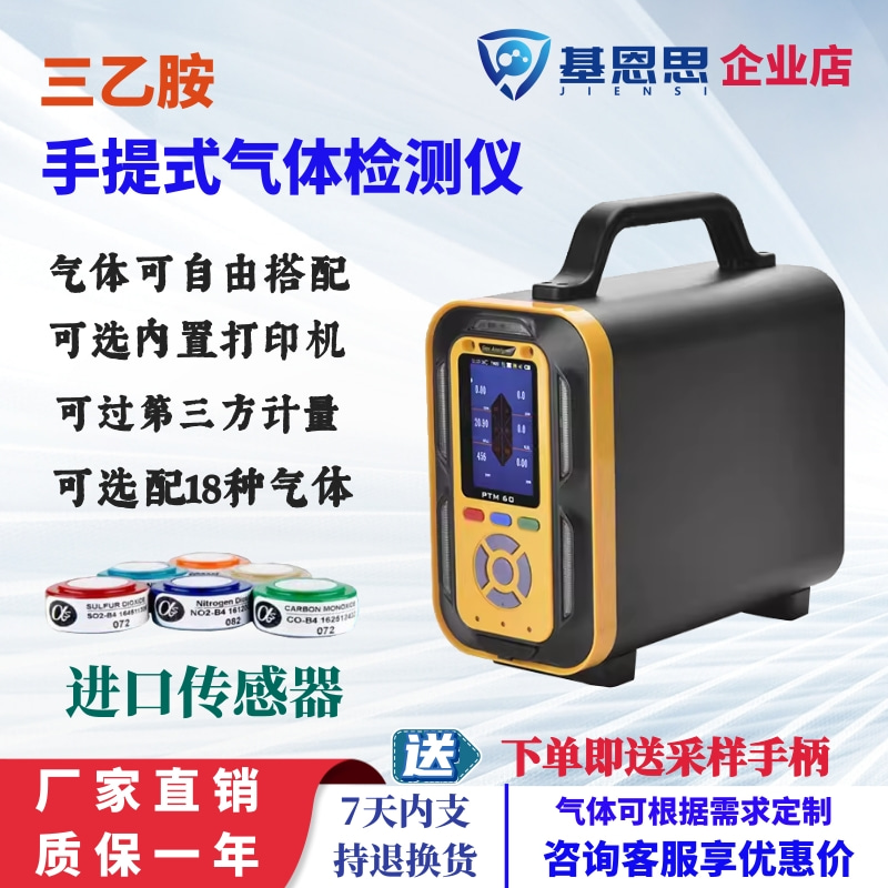 基恩思手提式三乙胺气体检测仪泄漏报警器泵吸式C6H15N气体分析仪