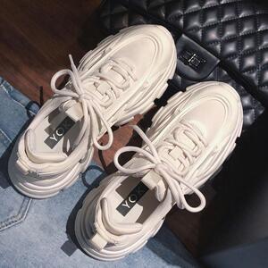 香港老爹鞋女松糕厚底小白鞋百搭ins潮2025秋冬新款休闲运动鞋女