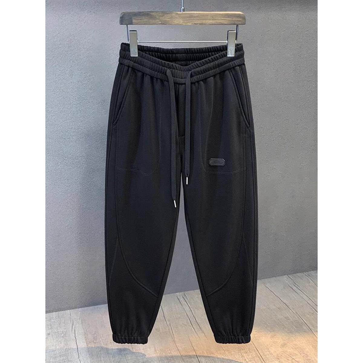 it Afternnaths潮牌加绒运动裤男宽松休闲束脚秋冬季美式卫裤新款