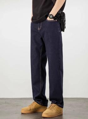 it Afternnaths潮牌~弹力牛仔裤男春秋季新款宽松百搭原色直筒裤