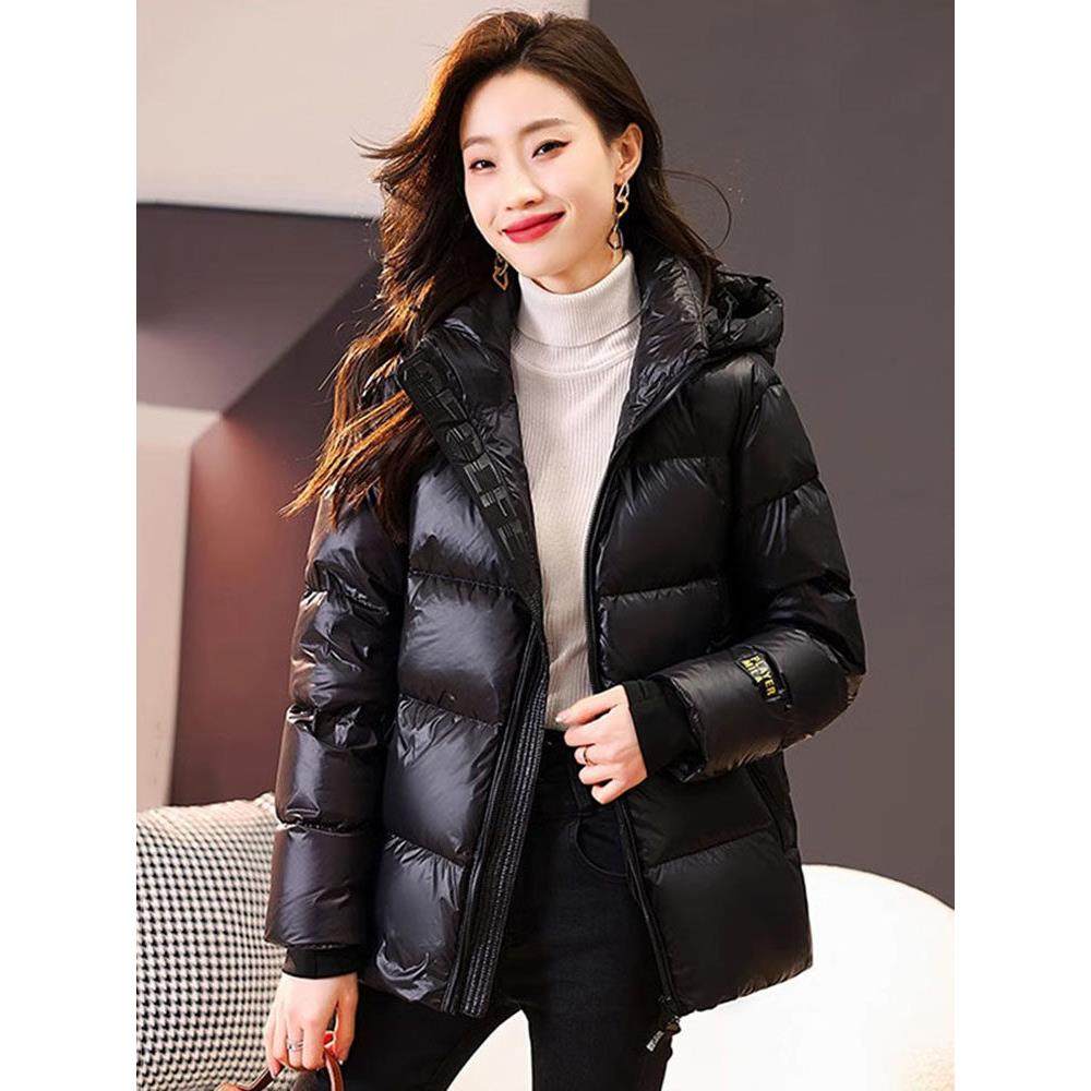 蓓罗拉羽绒服女冬季新款2024年短款小个子女款鹅绒黑色高级感黑金