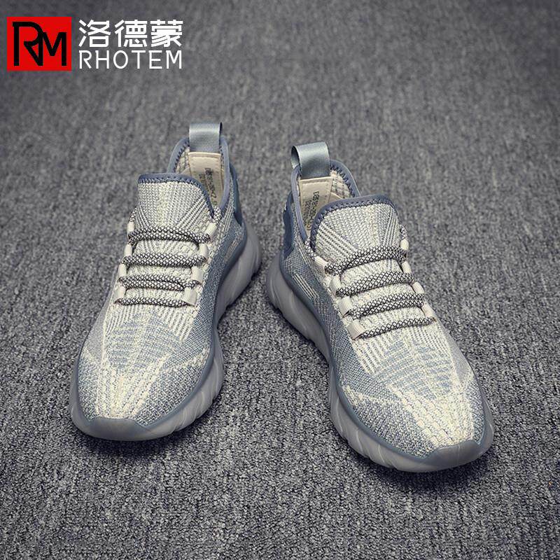 RHOTEM运动休闲鞋男士夏季网面男鞋透气薄款防臭飞织加绒秋冬潮流
