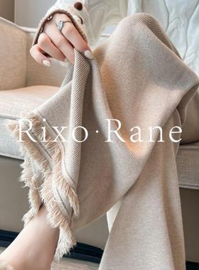 法国Rixo Rane 巨舒适⭐加厚针织阔腿裤女秋冬糯米高腰垂感休闲裤