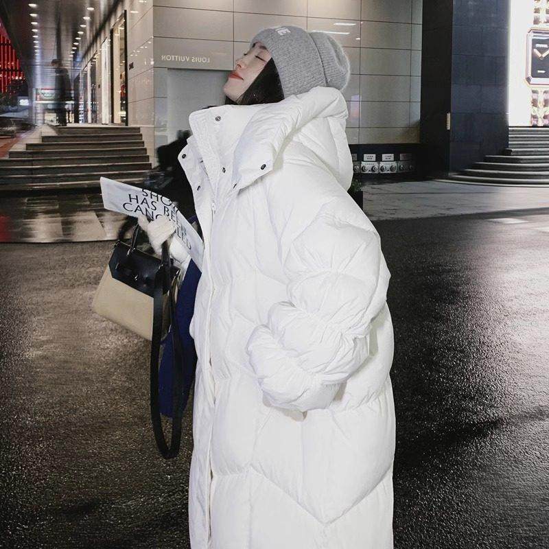 长款过膝白色鹅绒羽绒服女2025年冬季新款爆款宽松加厚面包服外套,女装/女士精品,羽绒服,淘宝优惠券,粉丝福利购,淘宝优惠卷