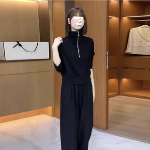 2025新款 女秋款 时尚 冬加绒立领拉炼 卫衣 欧洲站休闲 炼 运动套装