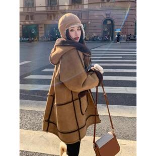 Spyb 中长小香羊羊毛外衣 Maillard皮草女士秋冬一体外衣2025新款