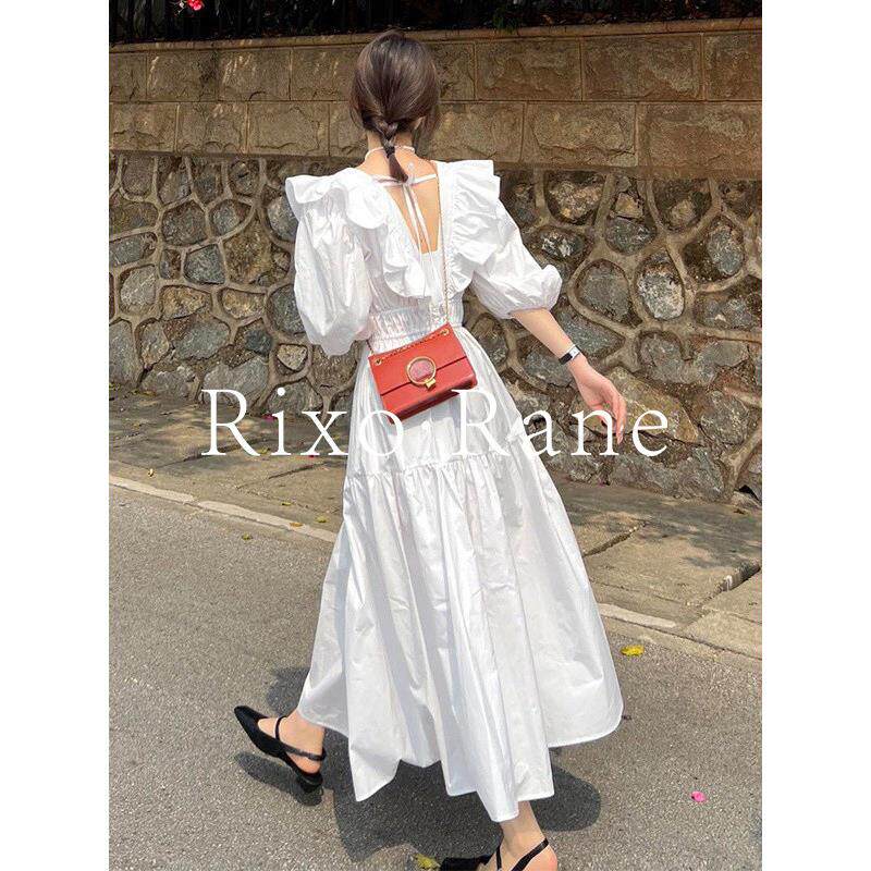 法国Rixo Rane ⭐法式高级感显瘦气质温柔白色爆款连衣裙子女夏季