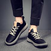 潮流真皮皮鞋 透气2025新款 男款 休闲 板 男鞋 运动厚底低帮男士 夏季