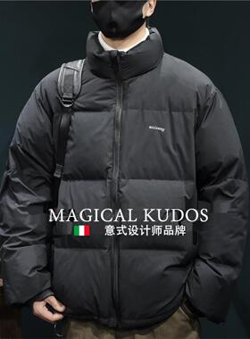 MAGICAL KUDOS冬季羽绒服男士立领宽松大码保暖秋冬短款厚款外套