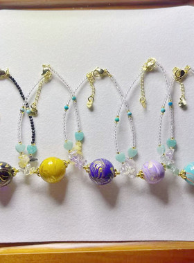 大漆有球必应手链女小众轻奢