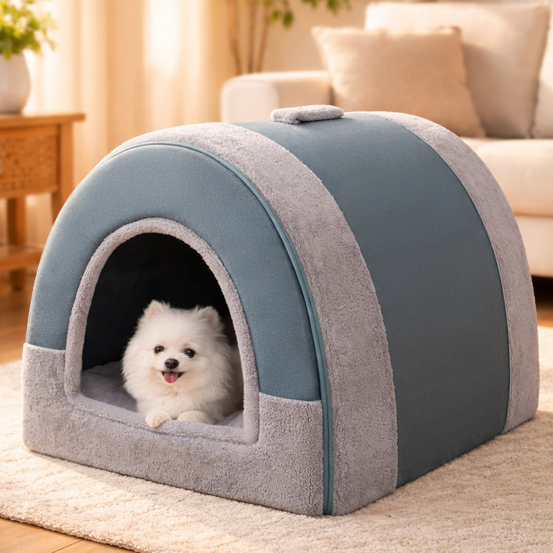 狗窝冬天保暖可拆洗帐篷窝宠物冬季加厚防风房子猫窝中小型犬狗屋