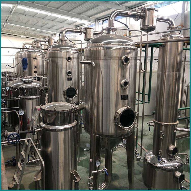 真空单效外循环浓缩器 废水处理蒸发器 真空减压低温降膜浓缩设备