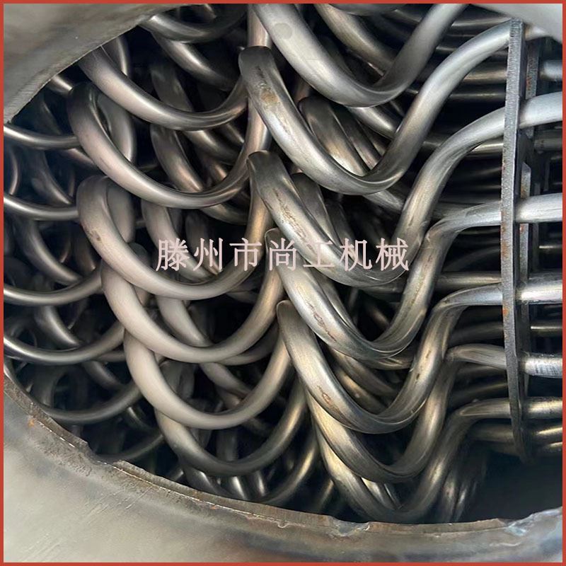 立式蒸汽物料热交换器不锈钢尾气冷凝器精馏提纯螺旋缠绕管换热器