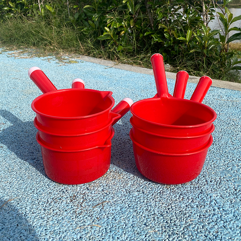 水勺大红色加厚带嘴长手柄