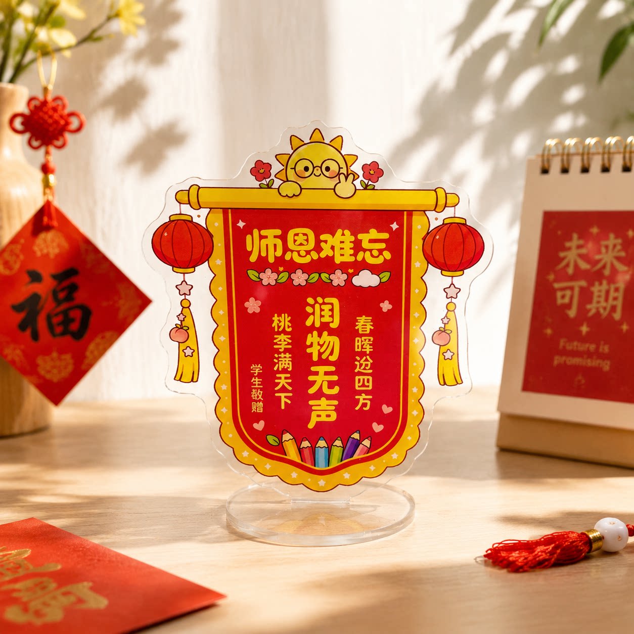 教师节锦旗亚克力立牌