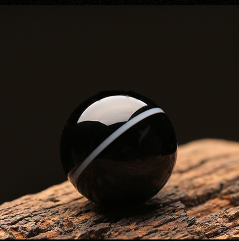 14161820mm巴西一线药师缠丝玛瑙单珠 正圆多宝手链圆珠高抛亮光