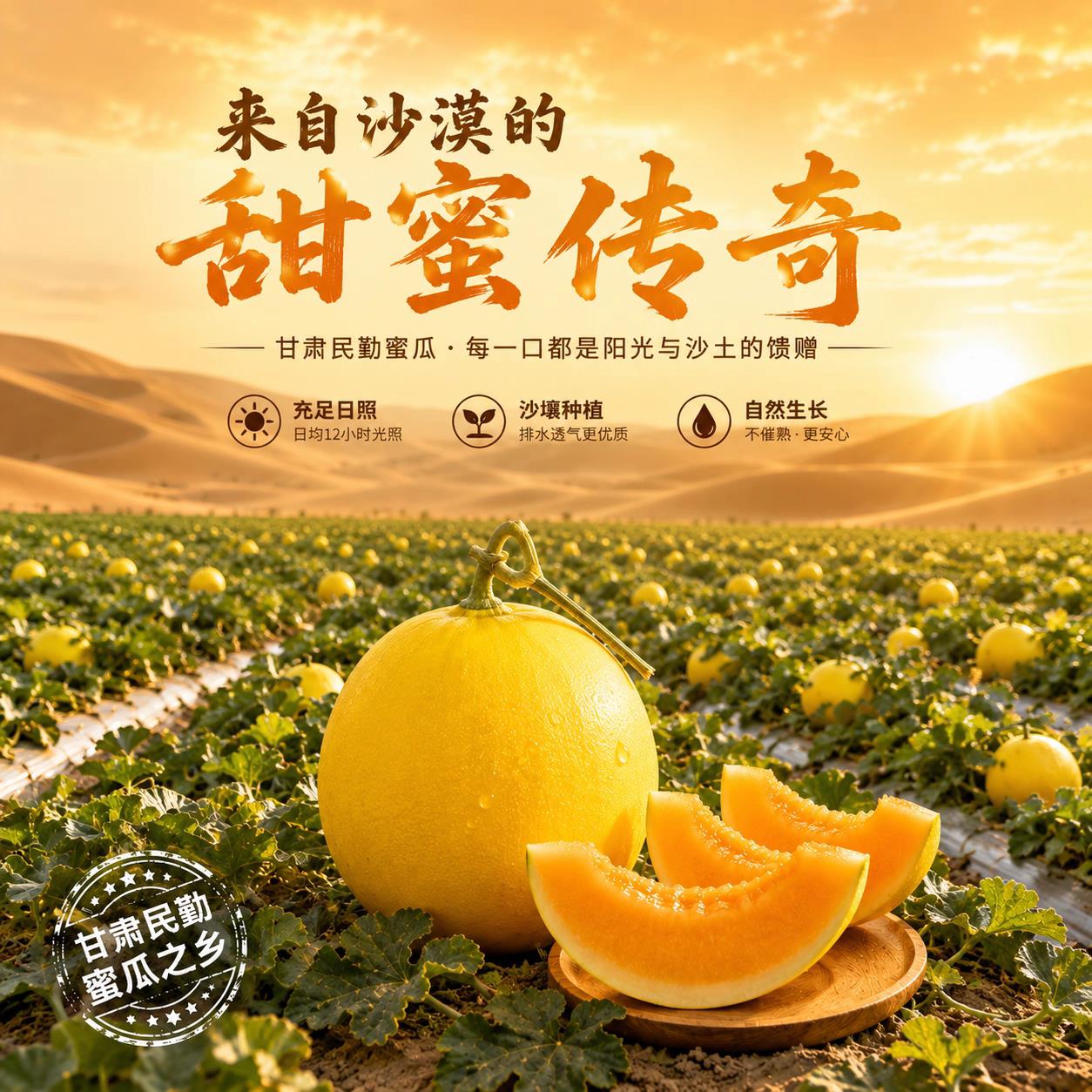 【民勤蜜瓜】甘肃沙漠现