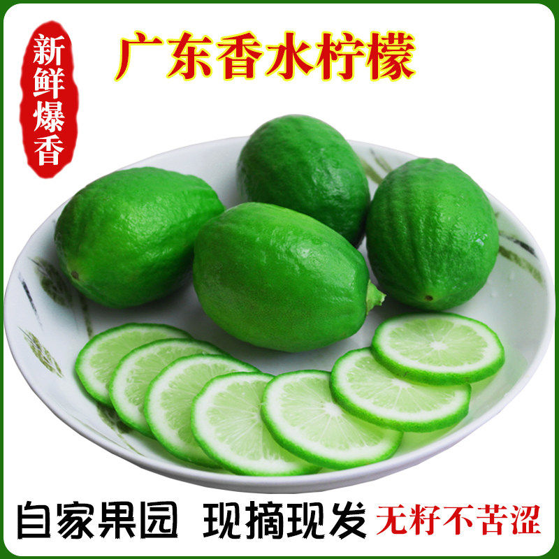 广东香水柠檬新鲜水果一级果二级果无籽薄皮奶茶店专用广西青柠檬