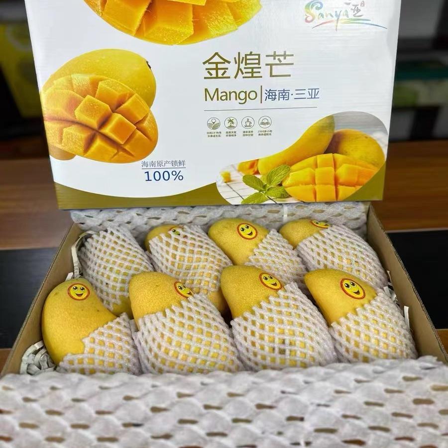 海南三亚金煌芒水仙芒大芒果当季新鲜热带芒果整箱10斤装顺丰包邮