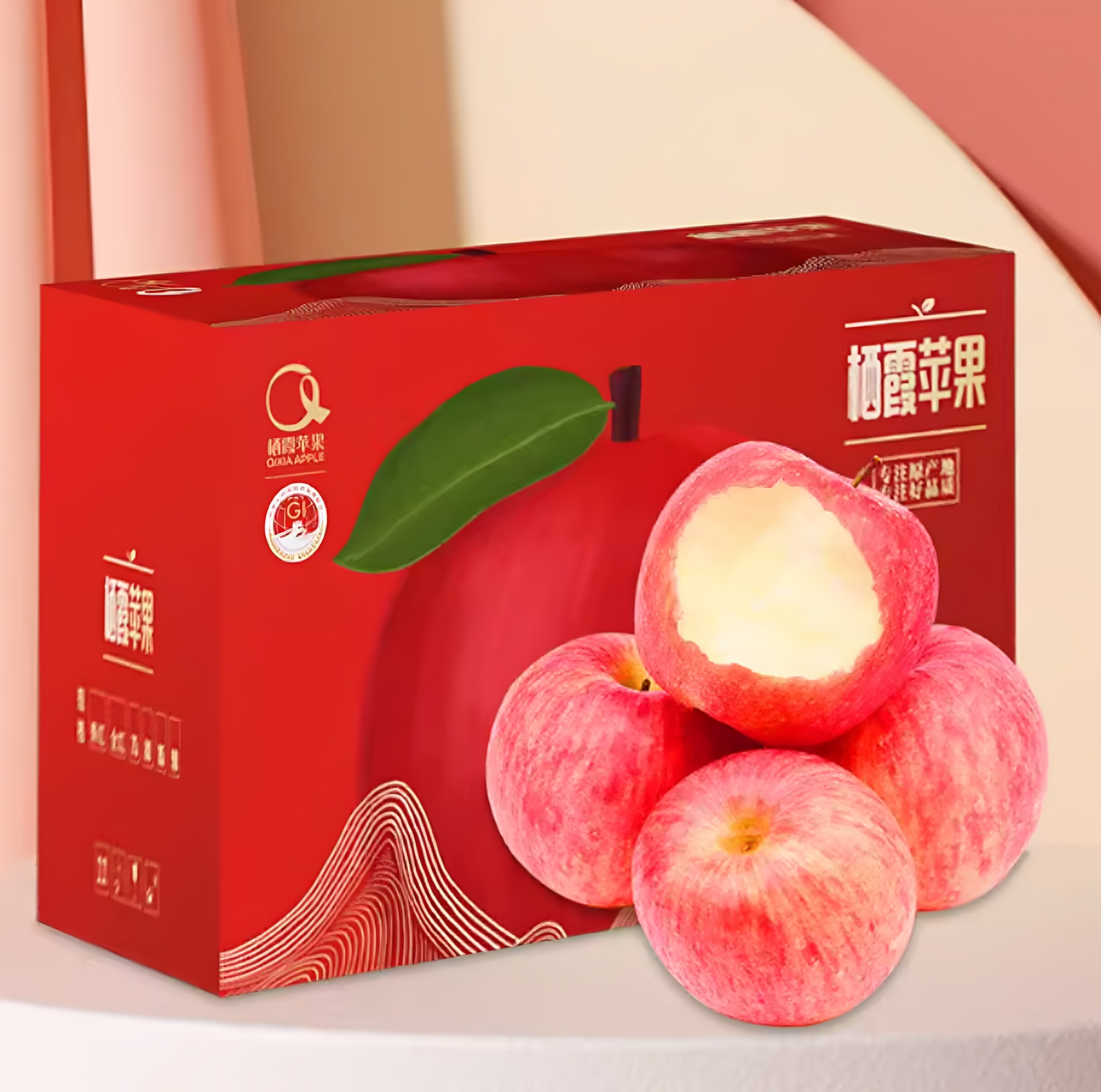 顺丰包邮高端2026年新果鉴赏级烟台栖霞红富士苹果条纹果礼盒特级